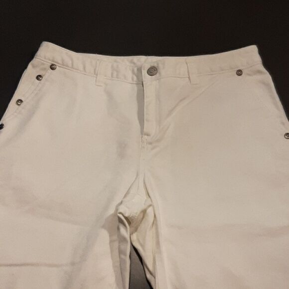 Nine West sz 12 white Capri pants - Picture 2 of 9